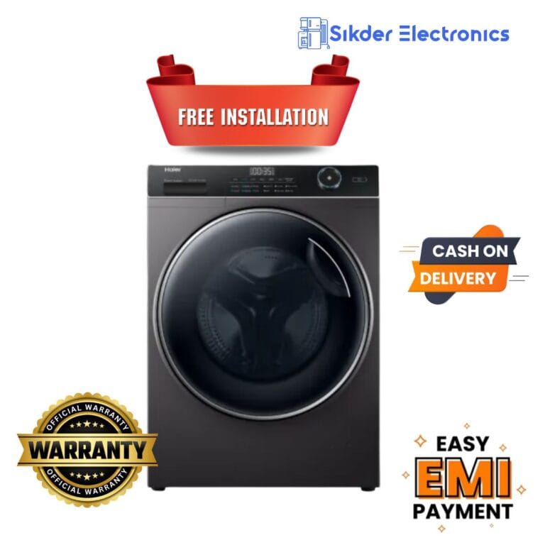 Haier 10.5Kg Front Load Washing Machine (HW105-B14959S8U1)-best price in Bangladesh