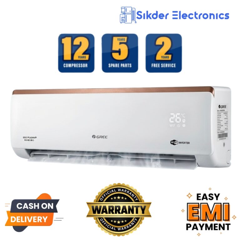 Gree 1.5 ton inverter AC price in Bangladesh showing 12XZNA3V Zeno series