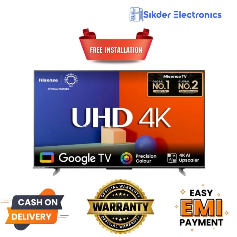 Hisense 43" 43A6F3 4K Google Bezelless TV-best price in Bangladesh