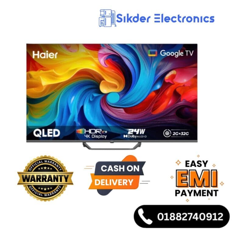 Haier H43S80EUX 43 inch QLED 4K Google TV price in Bangladesh