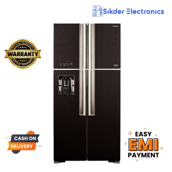 Hitachi 586L Big French Refrigerator | R-W690P7PB-GBK -Best price in Bangladesh